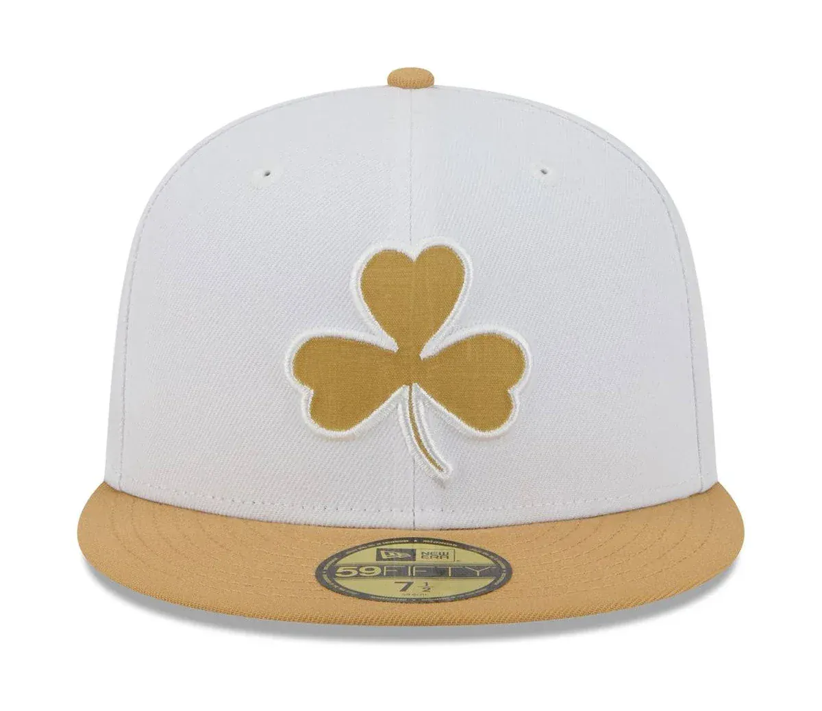 Boston Celtics New Era 2025/26 White/ Gold City Edition 59FIFTY Fitted Hat - Men's - Image 2