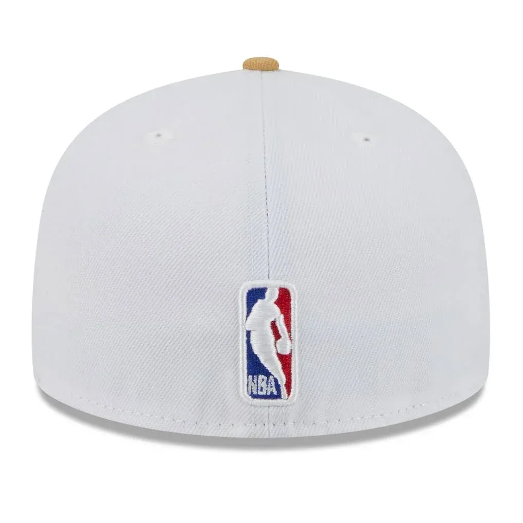Boston Celtics New Era 2025/26 White/ Gold City Edition 59FIFTY Fitted Hat - Men's - Image 5
