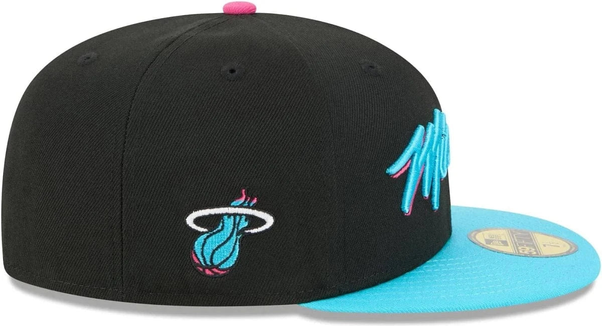 New Era Miami Heat Black 2025/26 City Edition 59FIFTY Fitted Hat - Men's - Image 3