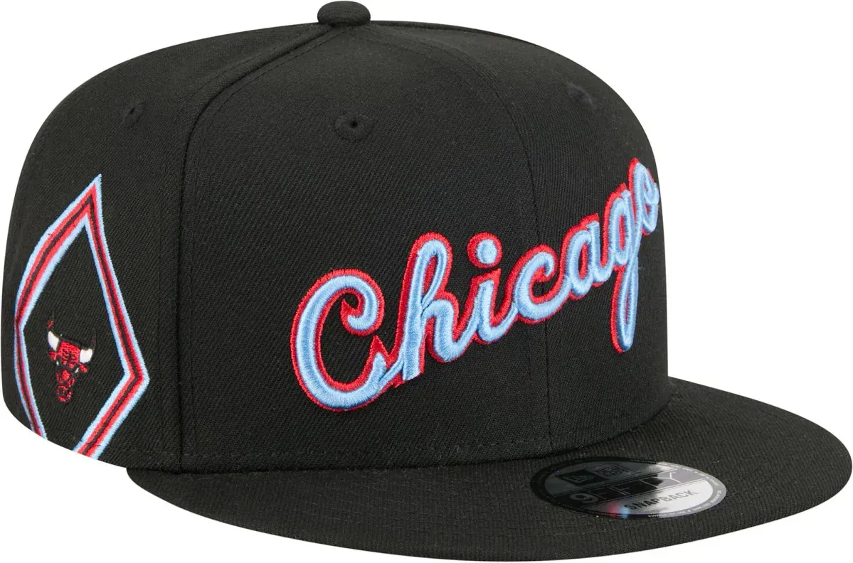 New Era Chicago Bulls 2025/26 City Edition Black 9FIFTY Snapback Hat - Men's