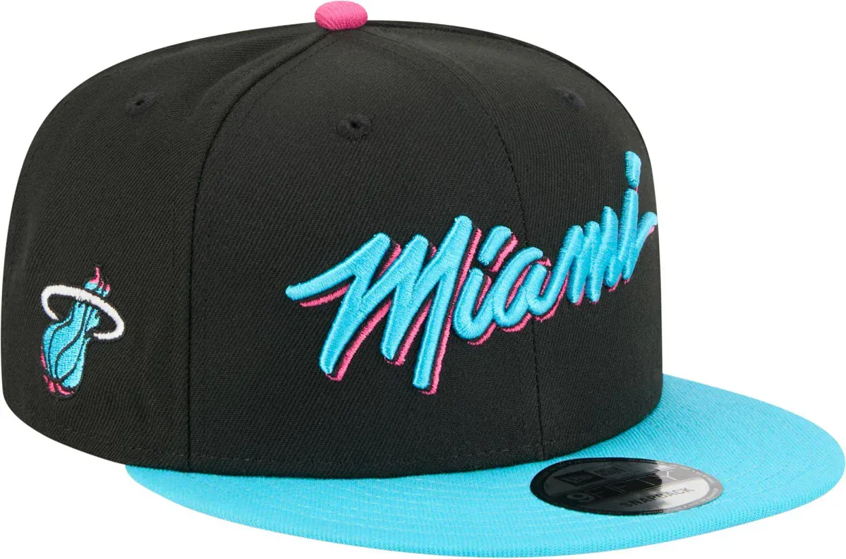 New Era Miami Heat 2025/26 City Edition Black 9FIFTY Snapback Hat - Men's