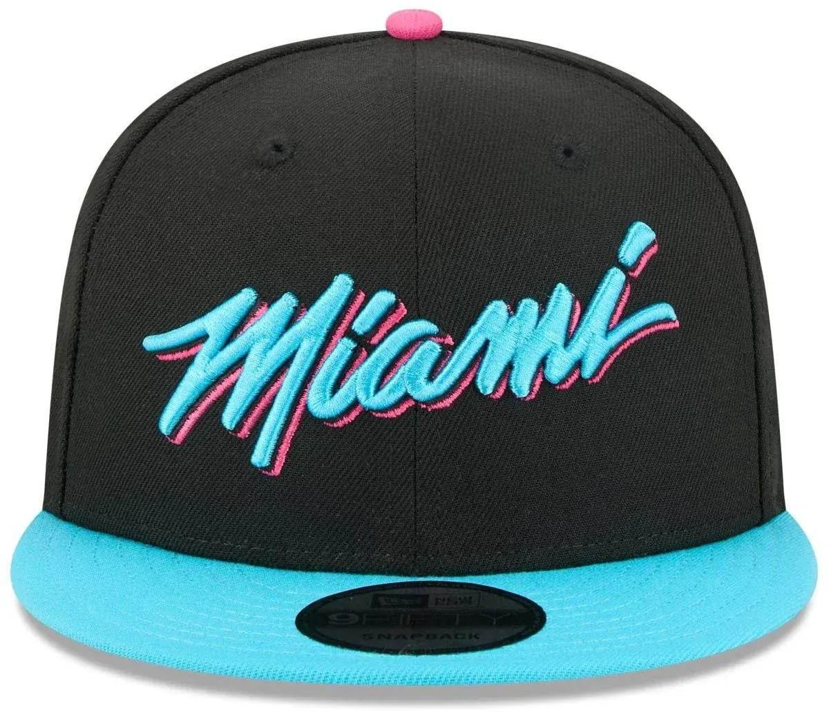 New Era Miami Heat 2025/26 City Edition Black 9FIFTY Snapback Hat - Men's - Image 2
