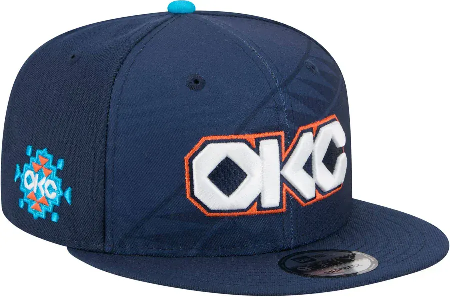 New Era Oklahoma City Thunder 2025/26 City Edition Navy 9FIFTY Snapback Hat - Men's