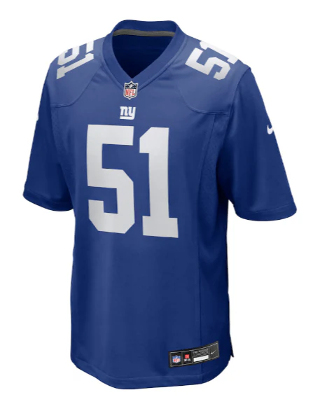 Adult Abdul Carter New York Giants Nike Blue Game Jersey - Men's - Image 3