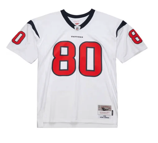 Adult Andre Johnson Houston Texans Mitchell & Ness NFL 2008 White Throwback Jersey - Men's - Image 2
