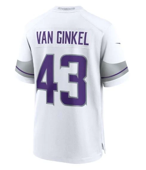 Adult Andrew Van Ginkel Minnesota Vikings NFL Nike White Winter Warrior Game Jersey - Men's - Image 2