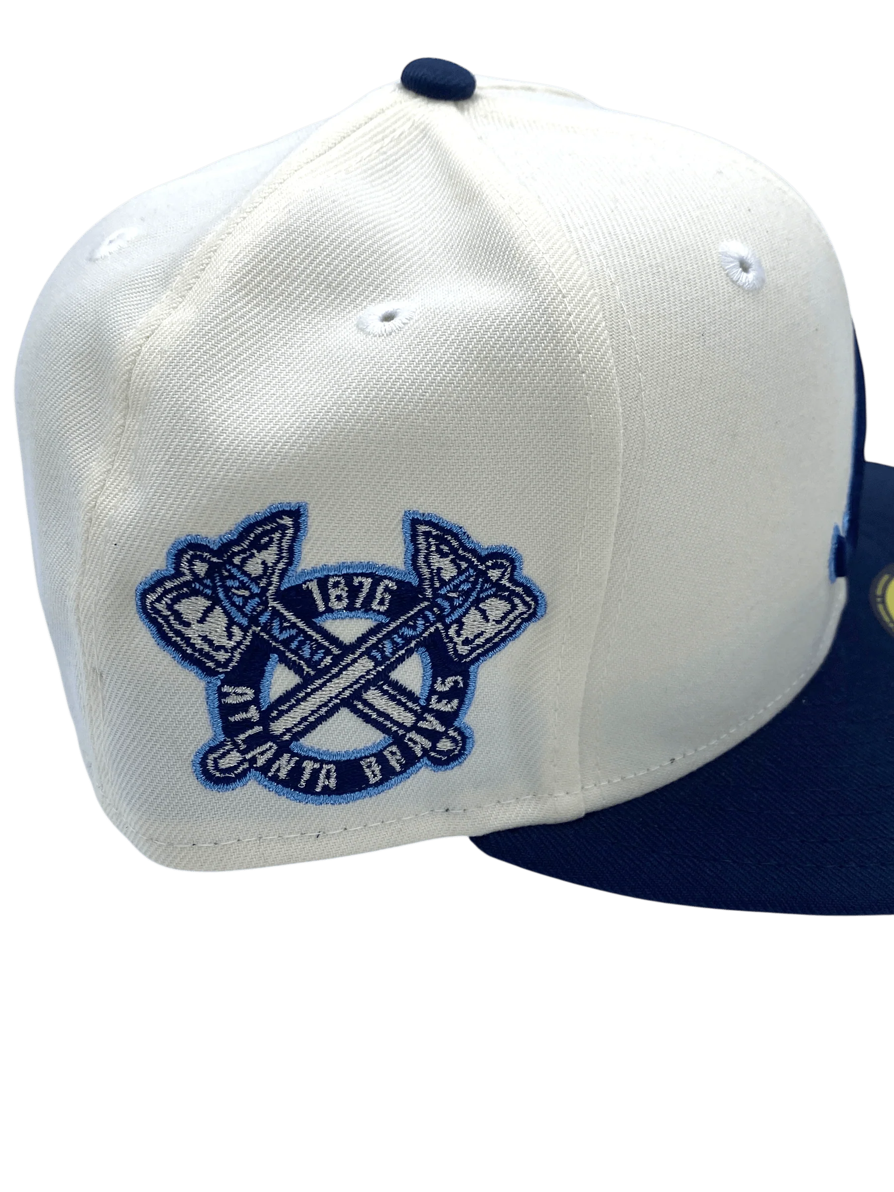 Adult Atlanta Braves New Era Chrome Custom Side Patch 59FIFTY Fitted Hat - Men's - Image 3