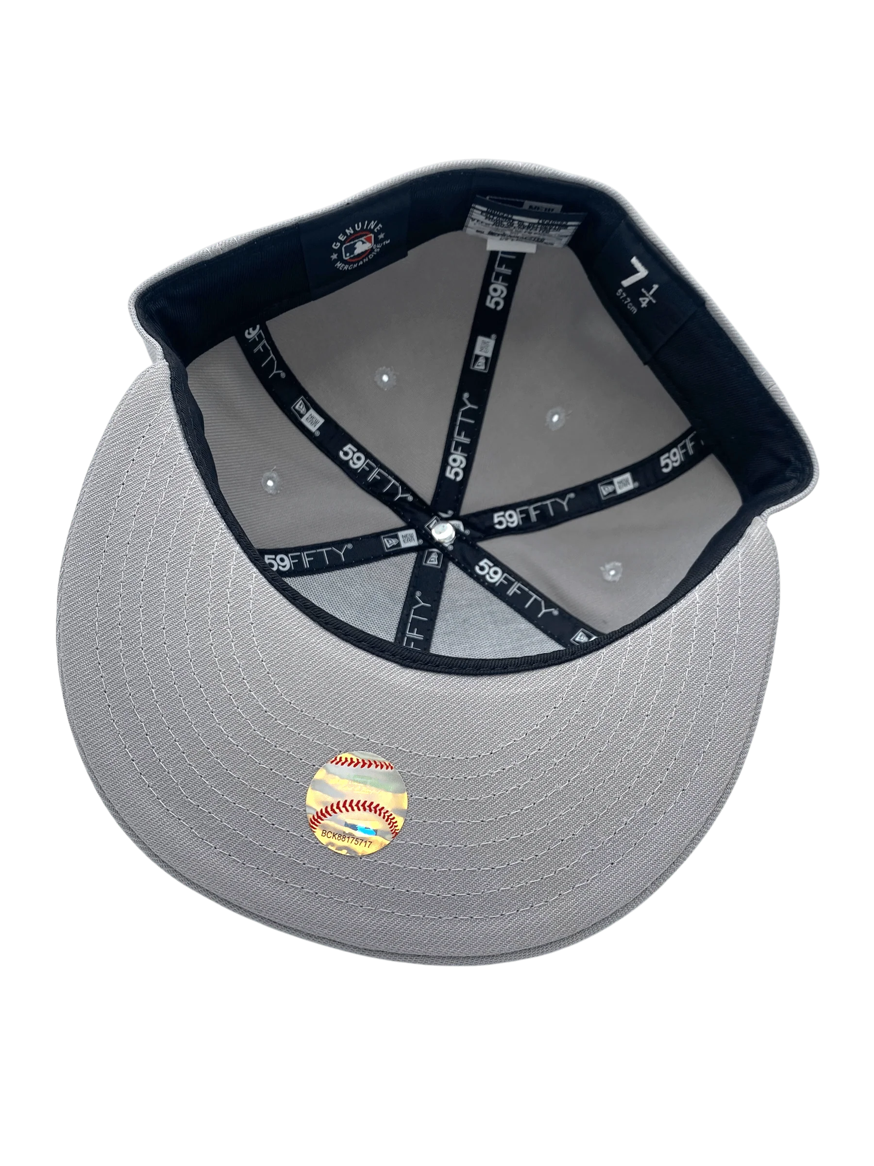 Adult Atlanta Braves New Era Gray/White Basic 59FIFTY Fitted Hat - Men's - Image 2