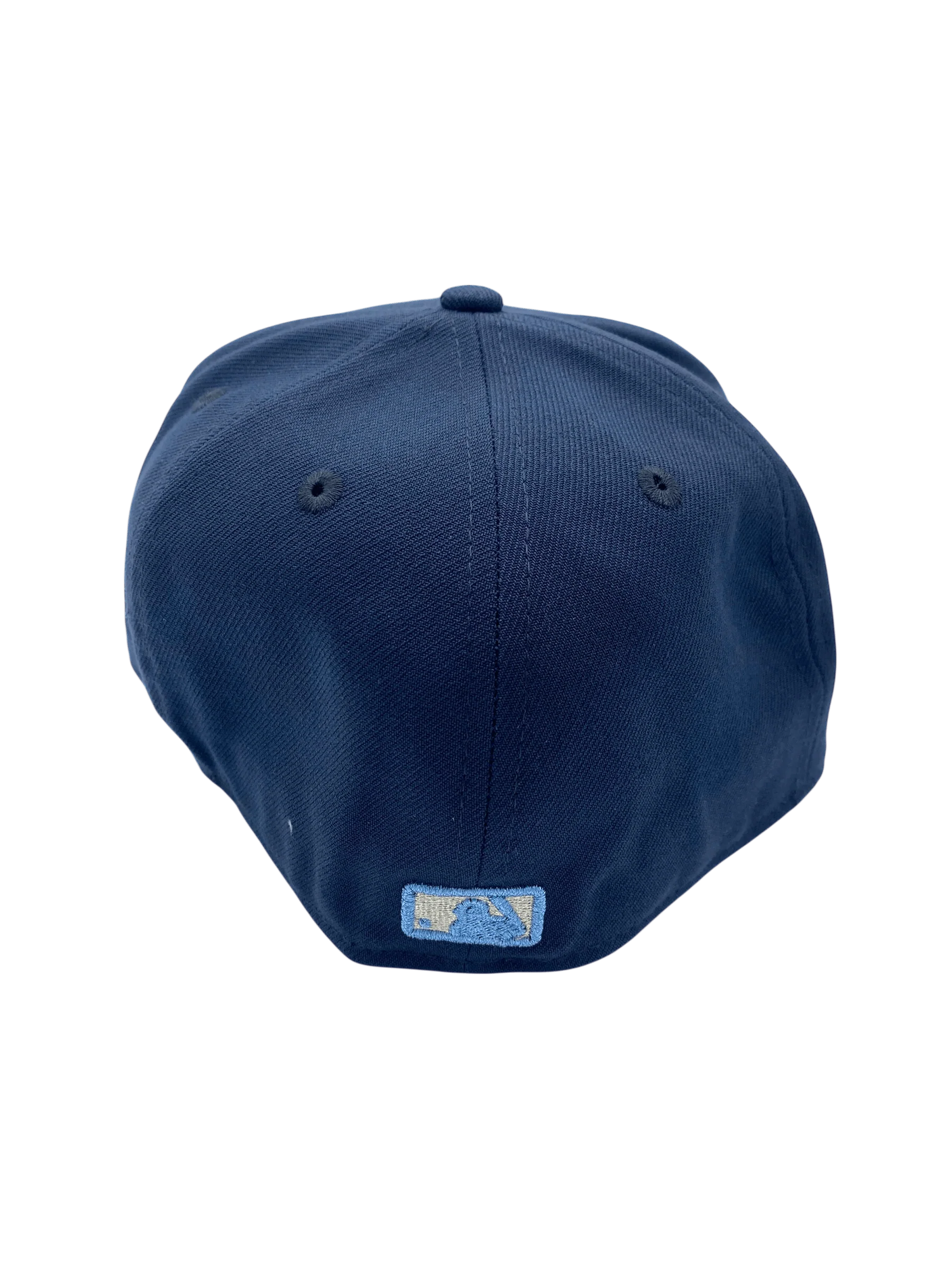 Adult Atlanta Braves New Era Metallic Navy Custom Side Patch 59FIFTY Fitted Hat - Men's - Image 7