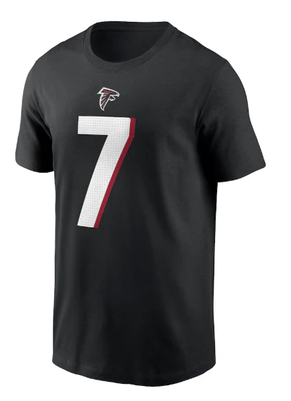 Adult Bijan Robinson Atlanta Falcons Nike Black Name & Number Player T-Shirt - Men's - Image 3