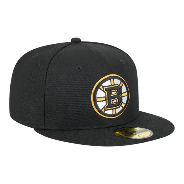 Adult Boston Bruins New Era Black 59FIFTY Fitted Hat - Men's - Image 3