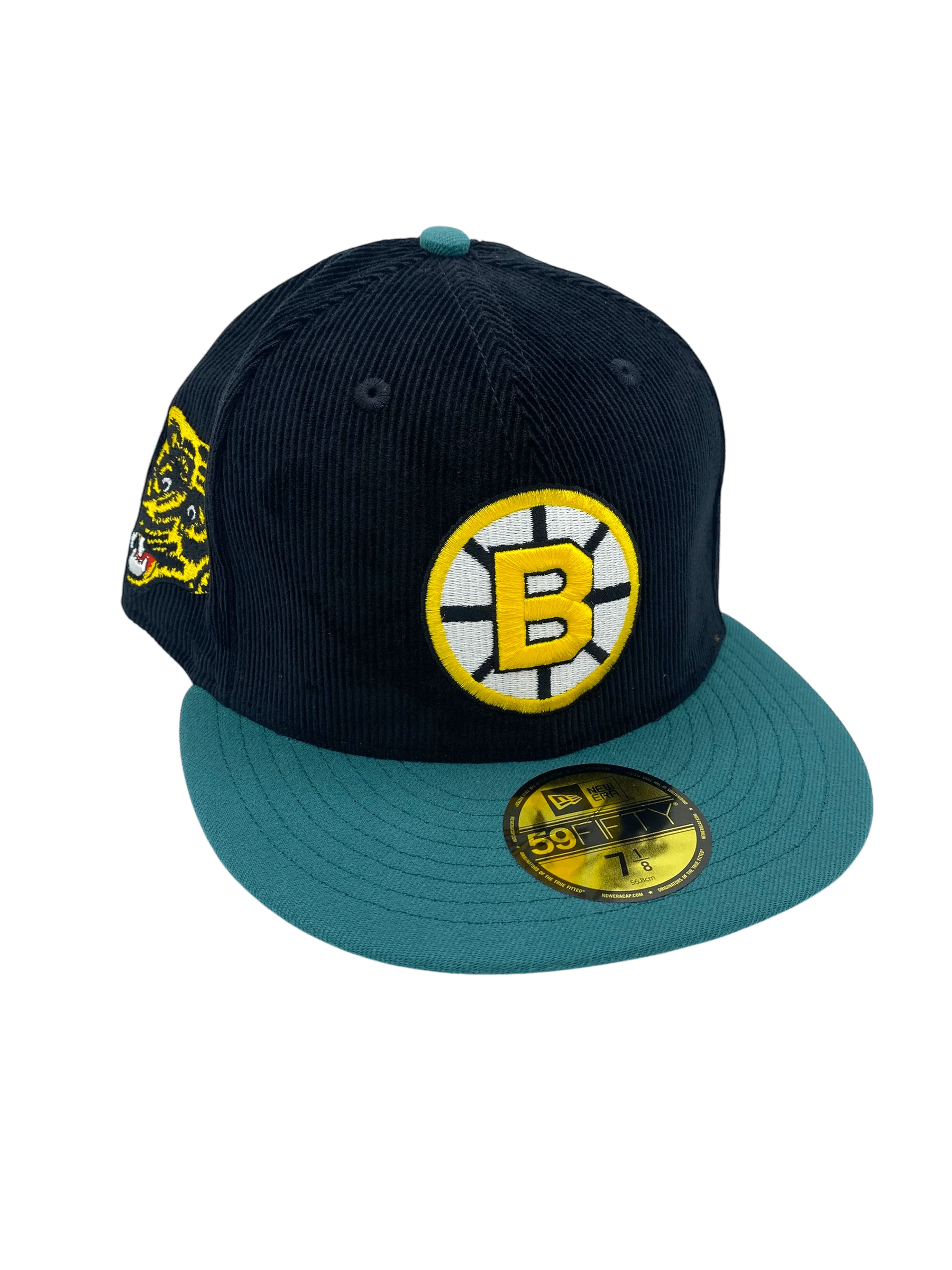 Adult Boston Bruins New Era Black/Green Movie Pack Custom Side Patch 59FIFTY Fitted Hat - Men's