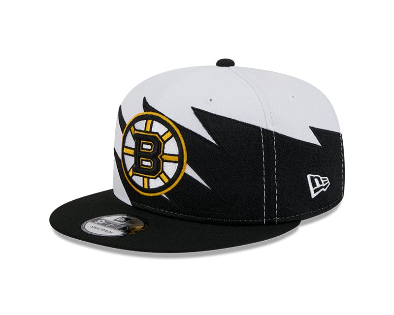 Adult Boston Bruins New Era Black NHL Jagged 9FIFTY Snapback Hat - Men's
