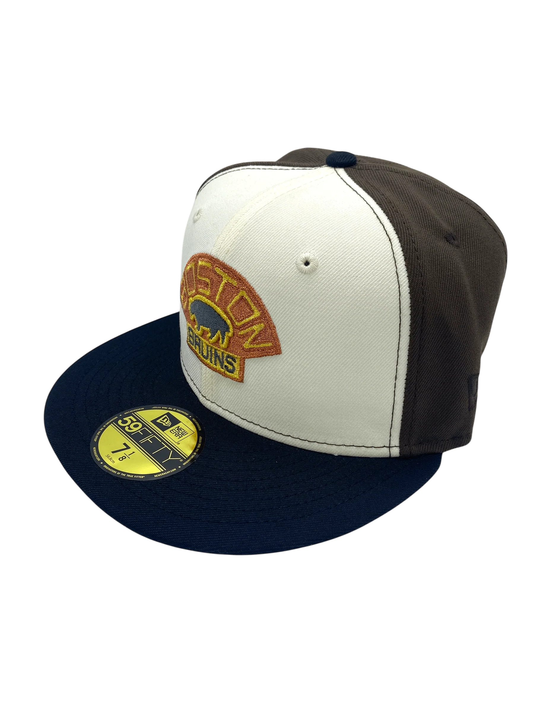 Adult Boston Bruins New Era Chrome/Black 3 Tone Custom Side Patch 59FIFTY Fitted Hat - Men's - Image 6