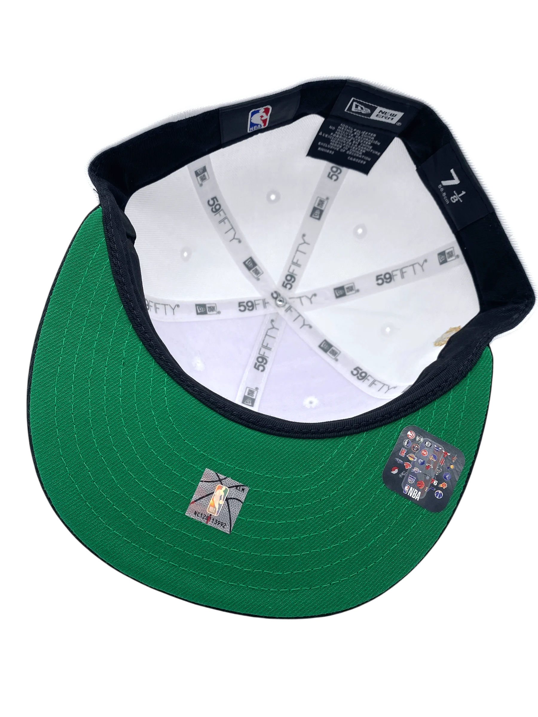 Adult Boston Celtics New Era White The Finals Custom Side Patch 59FIFTY Fitted Hat - Men's - Image 3