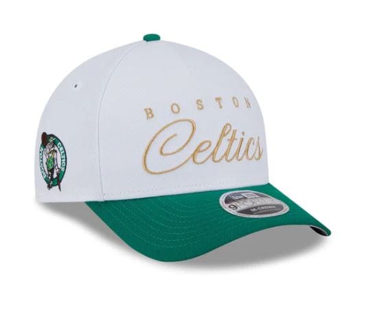 Adult Boston Celtics New Era White 2025 NBA Draft M-Crown A-Frame 9FORTY Adjustable Hat - Men's