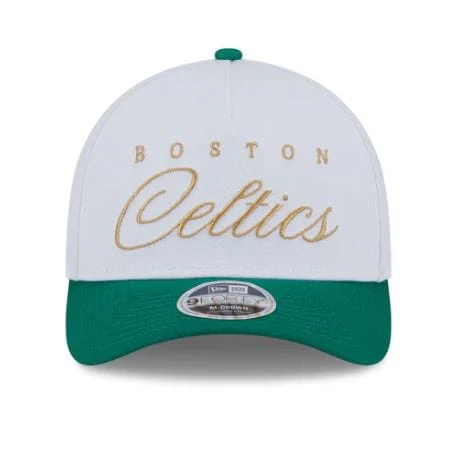 Adult Boston Celtics New Era White 2025 NBA Draft M-Crown A-Frame 9FORTY Adjustable Hat - Men's - Image 5