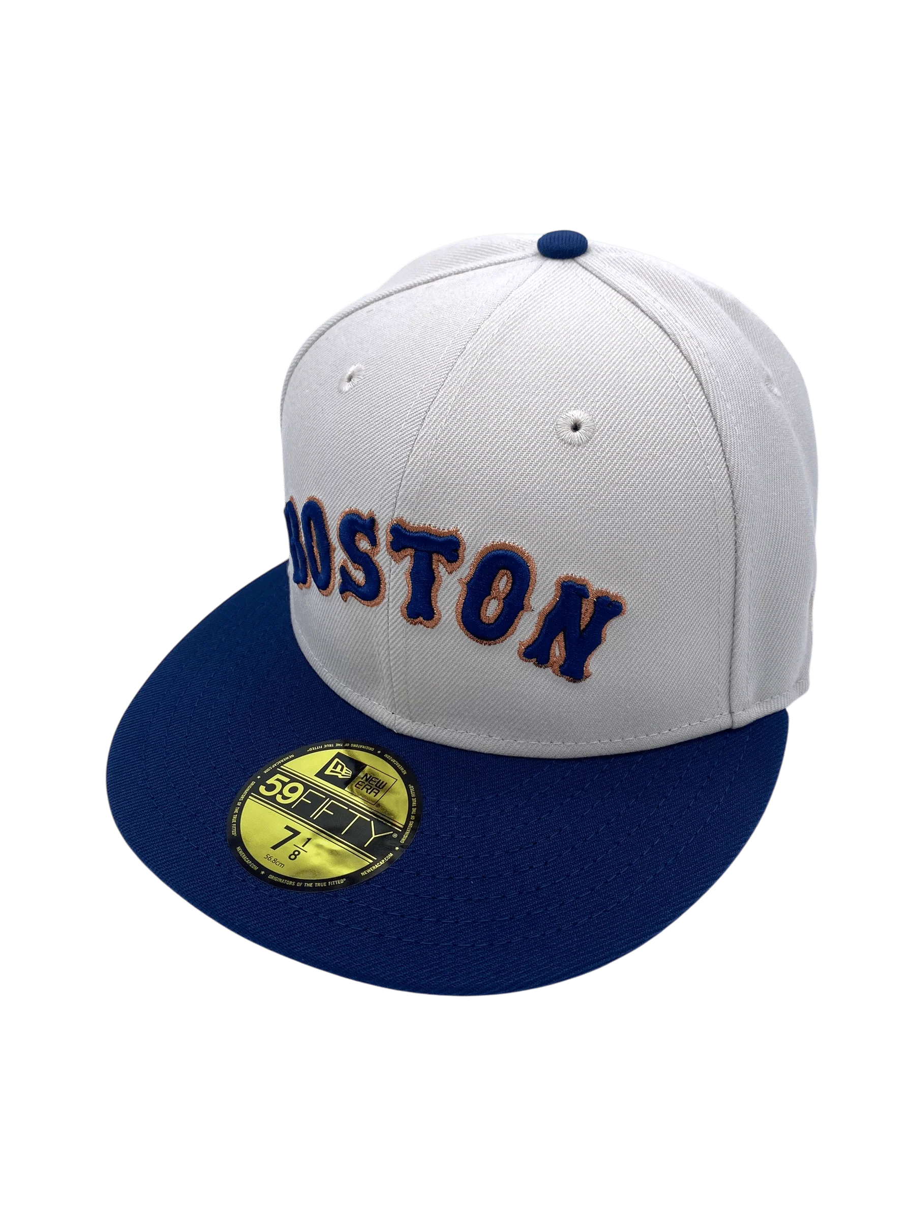 Adult Boston Red Sox New Era Stone Reverse the Curse Custom Side Patch 59FIFTY Fitted Hat - Men's - Image 5
