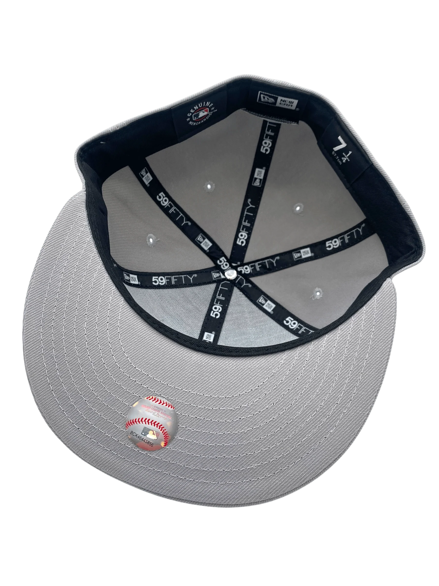 Adult Boston Red Sox New Era Gray/White Basic 59FIFTY Fitted Hat - Men's - Image 2
