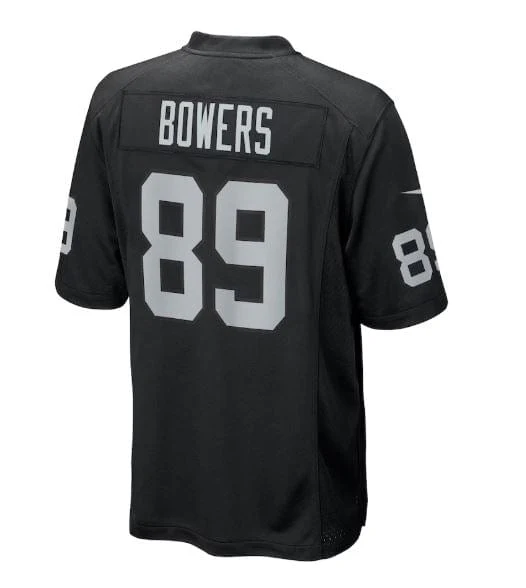 Adult Brock Bowers Las Vegas Raiders Nike Black Game Jersey - Men's - Image 2