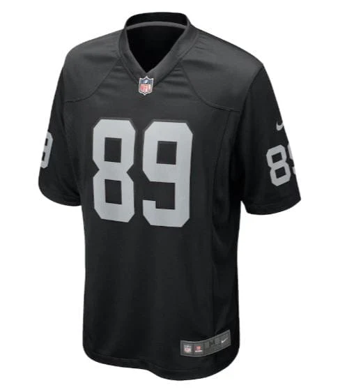 Adult Brock Bowers Las Vegas Raiders Nike Black Game Jersey - Men's - Image 3