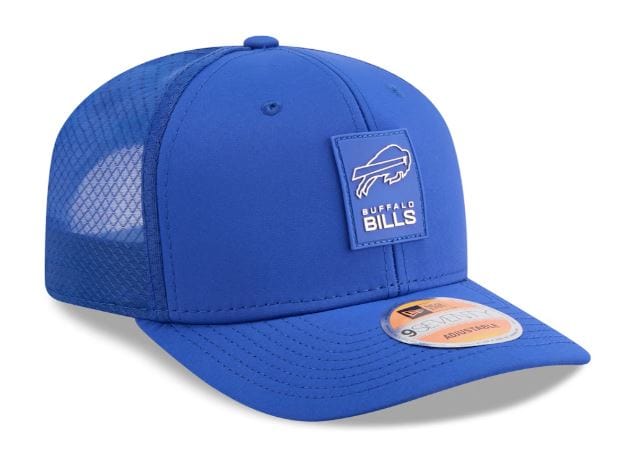 Adult Buffalo Bills New Era Blue 2025 NFL Sideline 9SEVENTY Adjustable Trucker Hat - Men's - Image 4