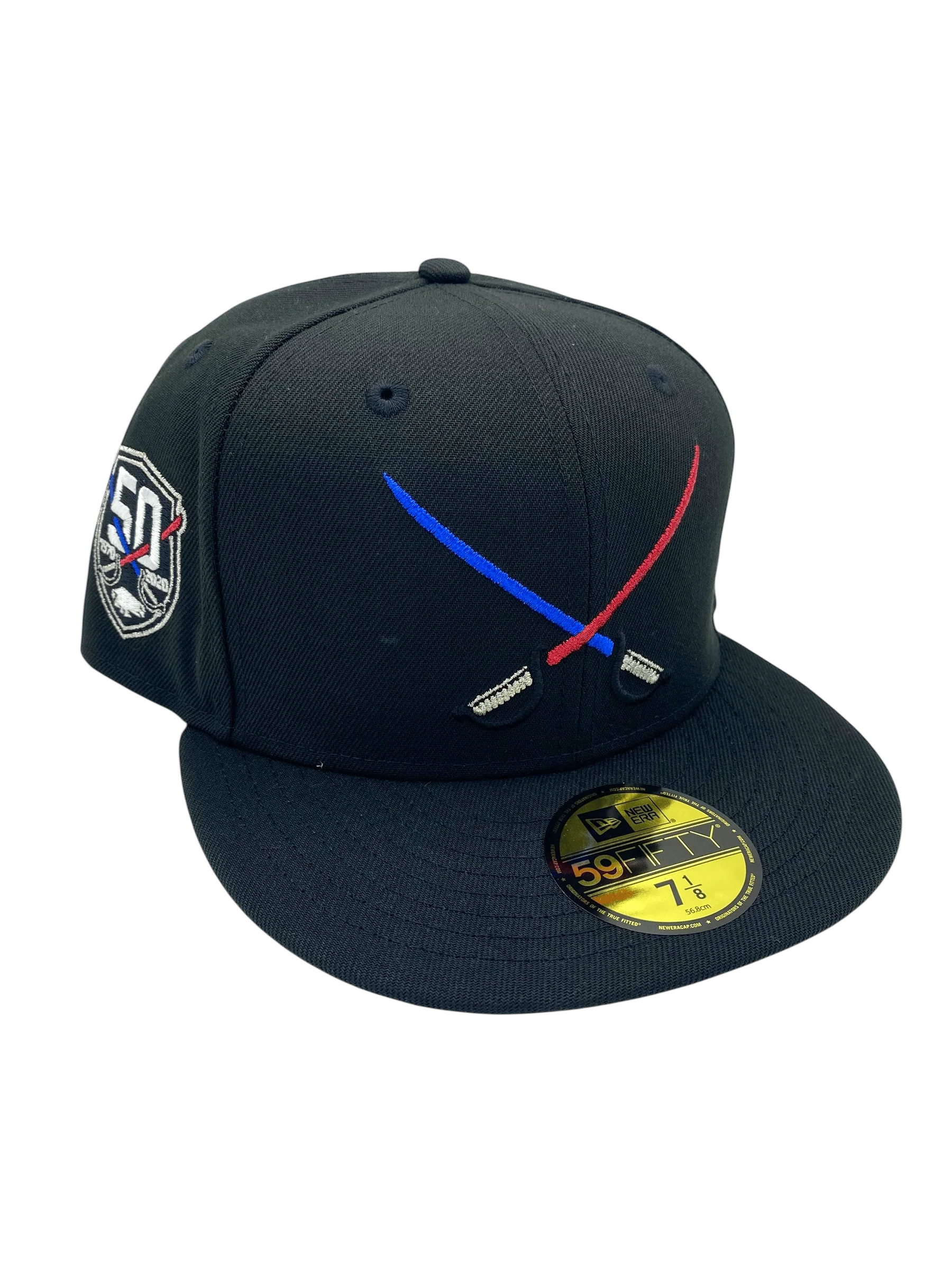 Adult Buffalo Sabres New Era Black New Hope Custom Side Patch 59FIFTY Fitted Hat - Men's