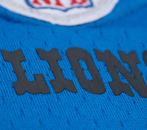 Adult Calvin Johnson Detroit Lions Blue 2007 Mitchell & Ness Throwback Jersey - Men's - Image 3