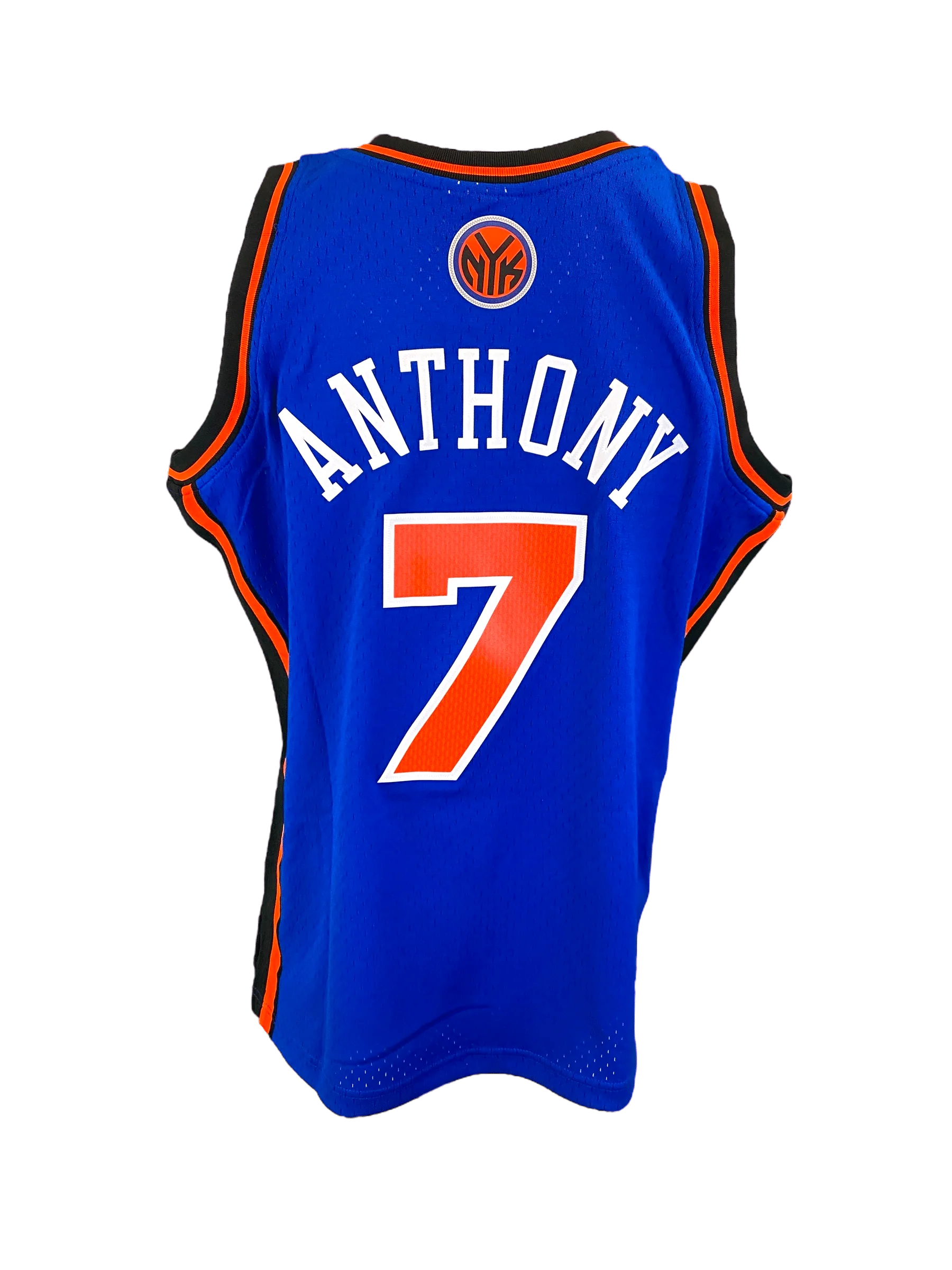 Adult Carmelo Anthony New York Knicks Mitchell & Ness Blue 2010 Throwback Swingman Jersey - Men's - Image 3