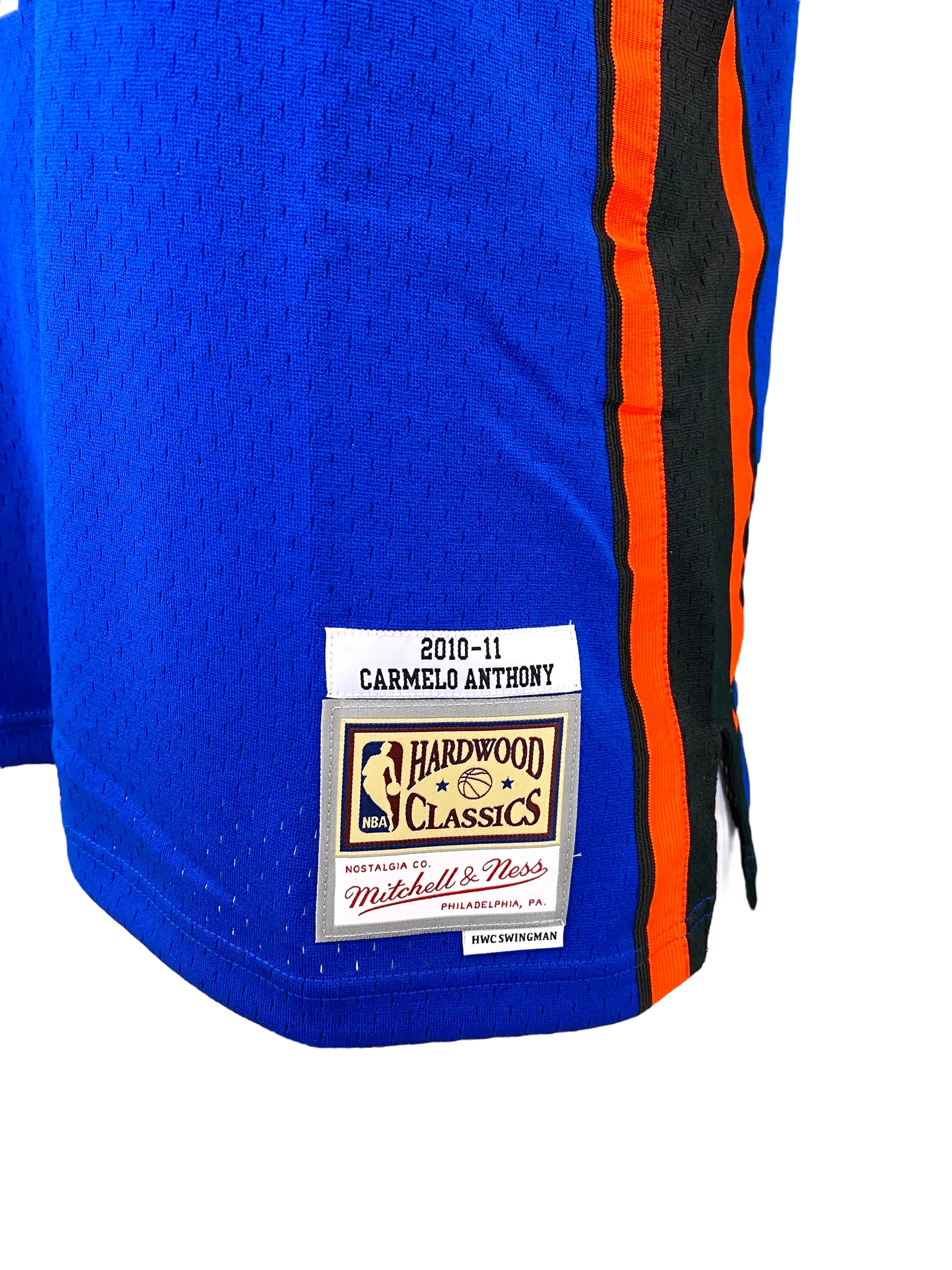 Adult Carmelo Anthony New York Knicks Mitchell & Ness Blue 2010 Throwback Swingman Jersey - Men's - Image 5