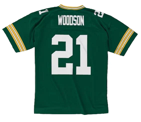 Adult Charles Woodson Green Bay Packers Mitchell & Ness 2010 NFL Green Throwback Jersey - Men's