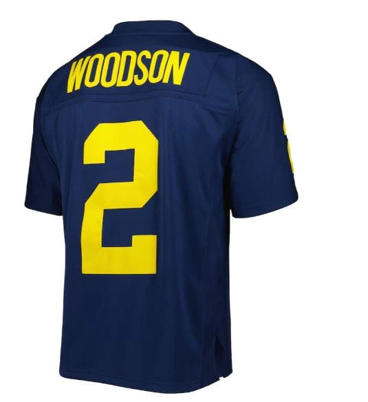 Adult Charles Woodson Michigan Wolverines Mitchell & Ness 1997 Navy Legacy Throwback Jersey - Men's - Image 3