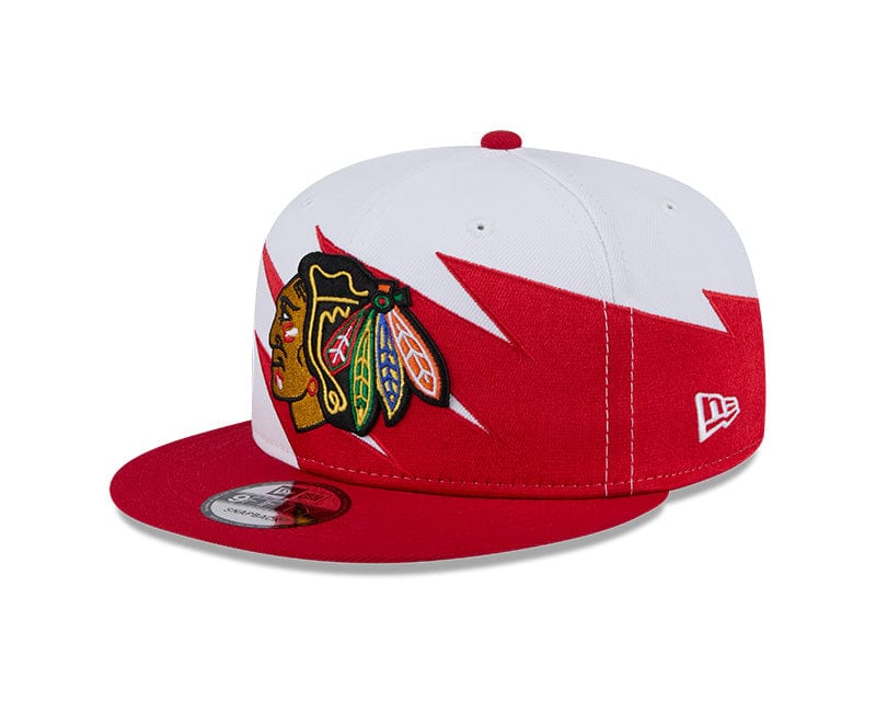 Adult Chicago Blackhawks New Era Red NHL Jagged 9FIFTY Snapback Hat - Men's