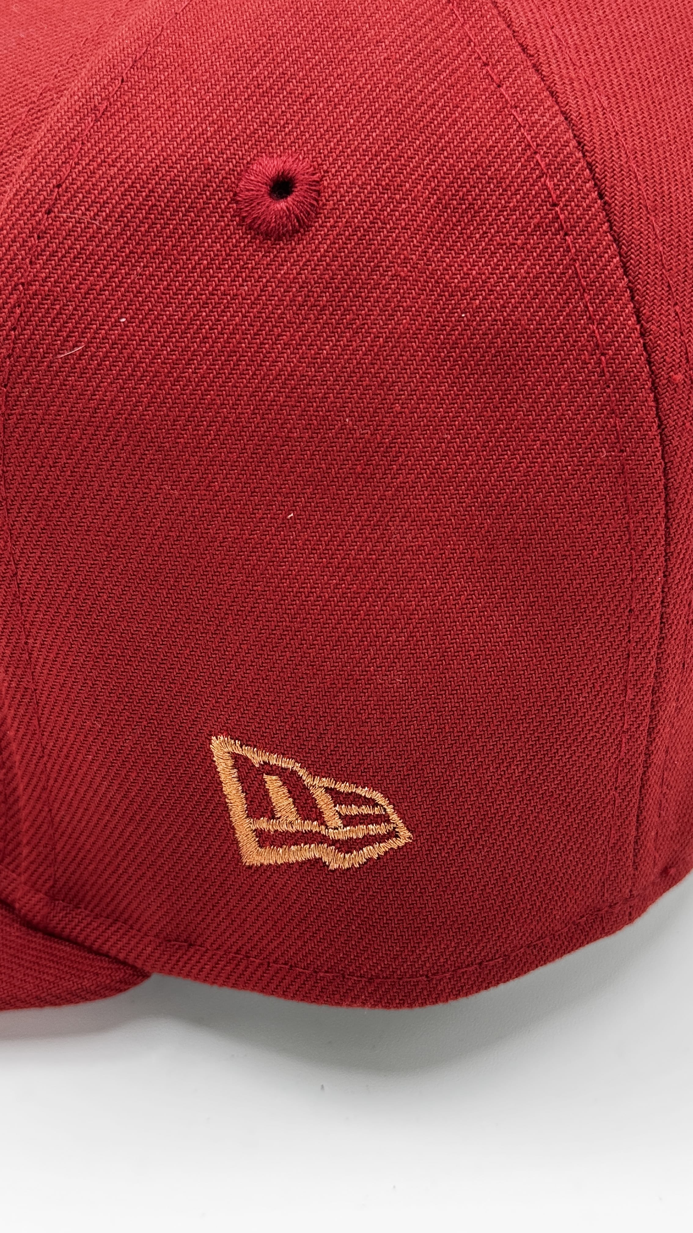 Adult Chicago Blackhawks New Era Burgundy Red Team Pinky Custom 59FIFTY Fitted Hat - Men's - Image 4