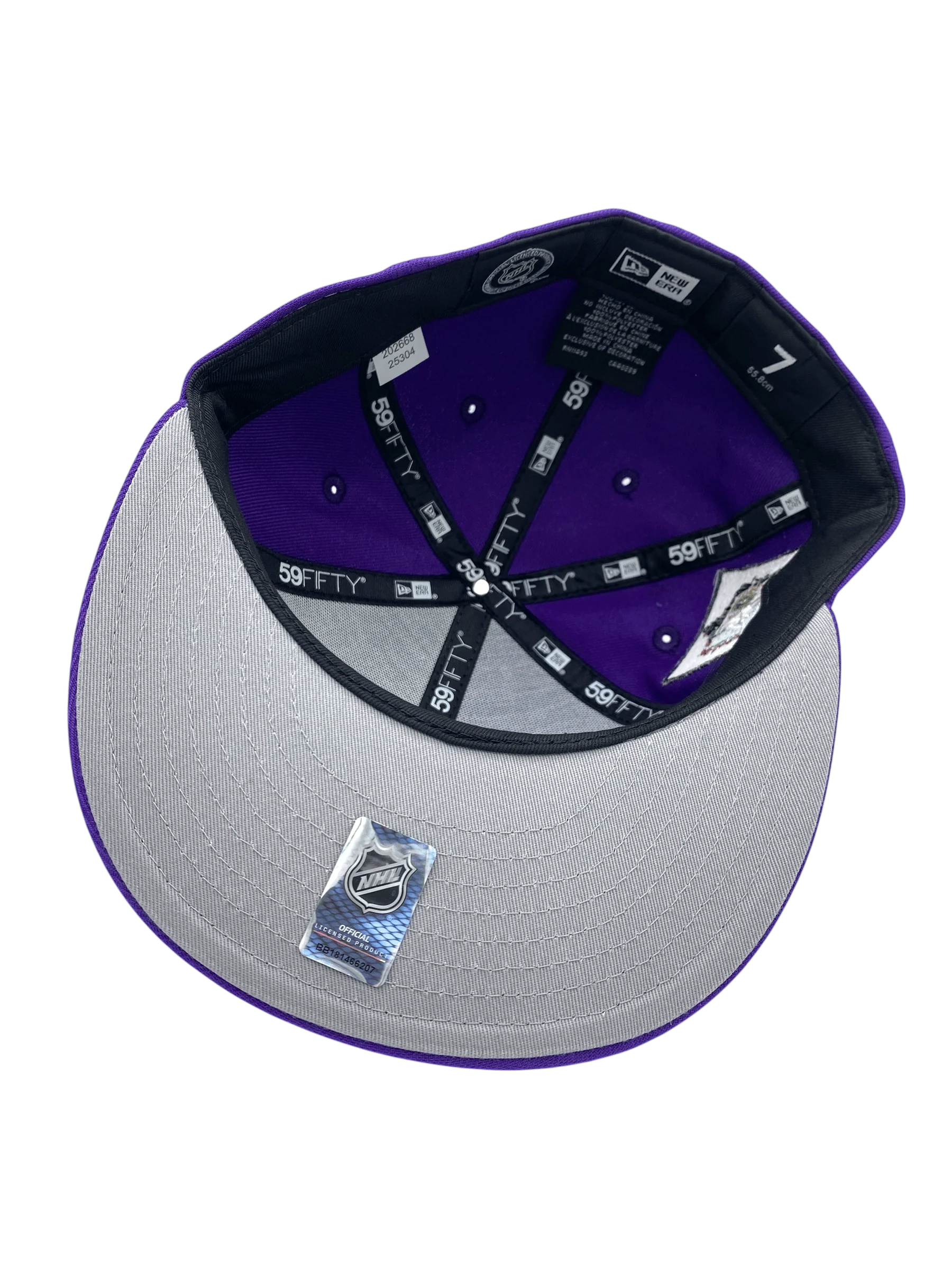 Adult Chicago Blackhawks New Era Purple J Custom 59FIFTY Fitted Hat - Men's - Image 4