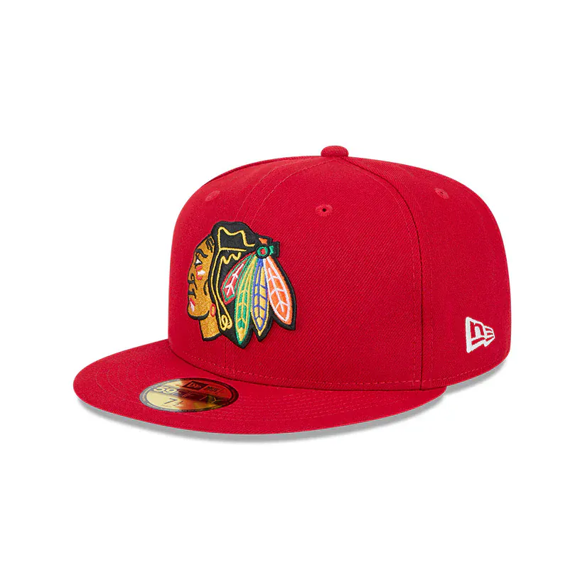 Adult Chicago Blackhawks New Era Red 59FIFTY Fitted Hat - Men's