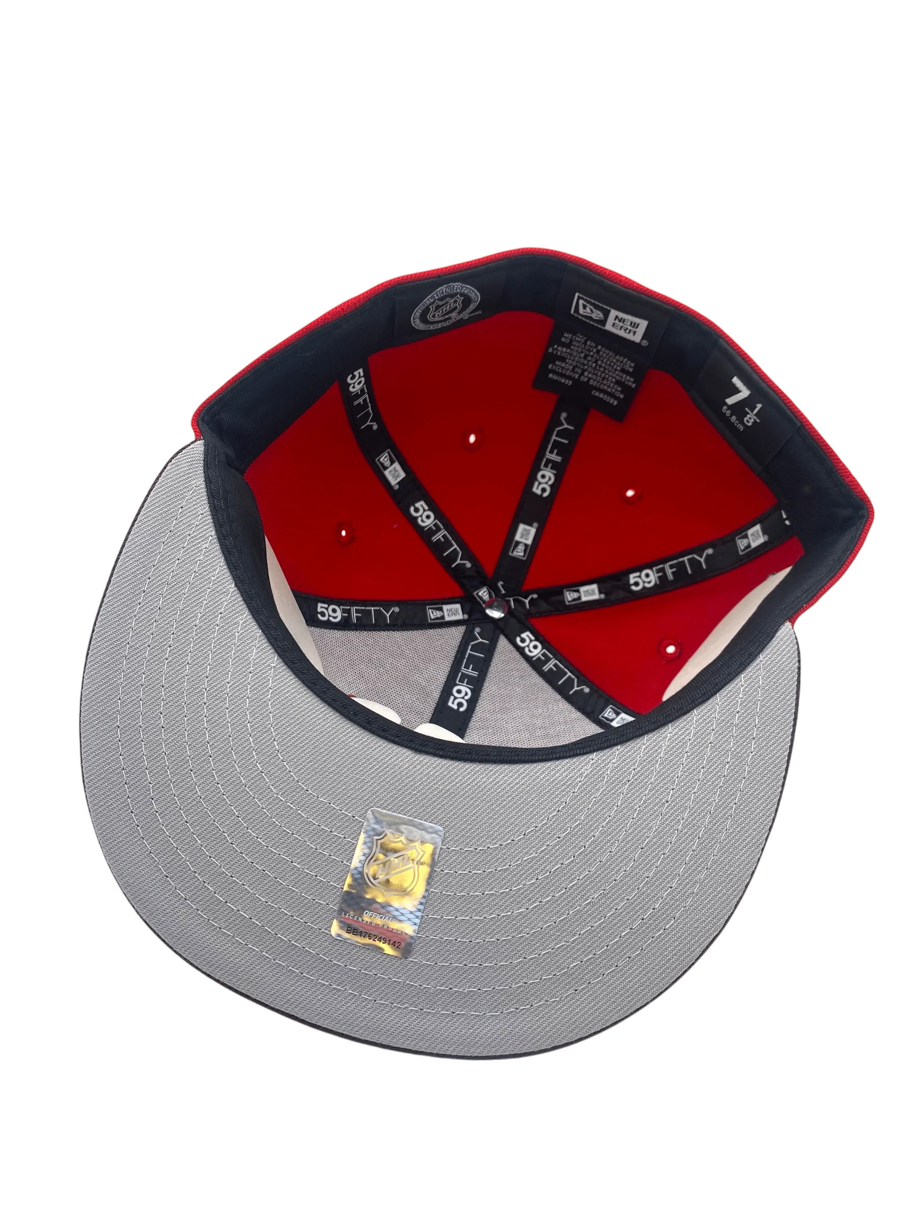 Adult Chicago Blackhawks New Era Red/Brown Classic Custom Side Patch 59FIFTY Fitted Hat - Men's - Image 3