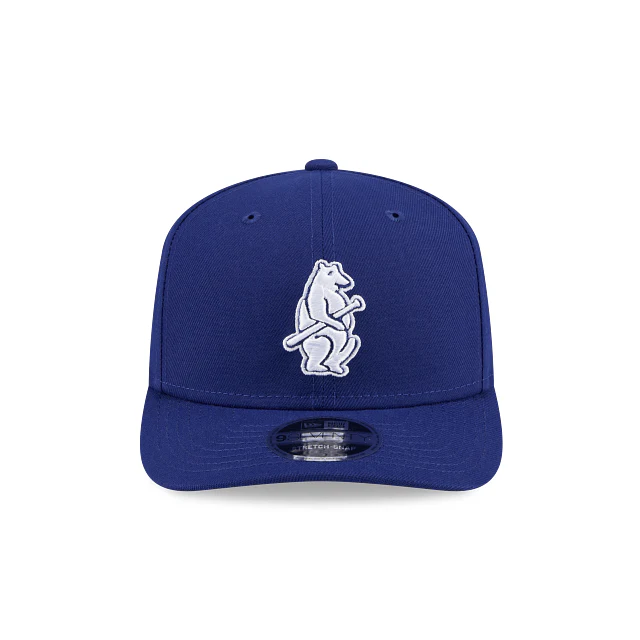 Adult Chicago Cubs 1919 Alternate New Era Blue Replica Team Logo 9SEVENTY Stretch-Snapback Hat - Men's - Image 2