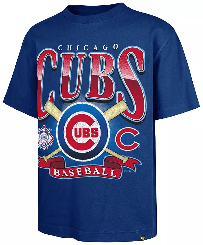 Adult Chicago Cubs '47 Navy Chrometown Cross Bats Franklin T-Shirt - Men's