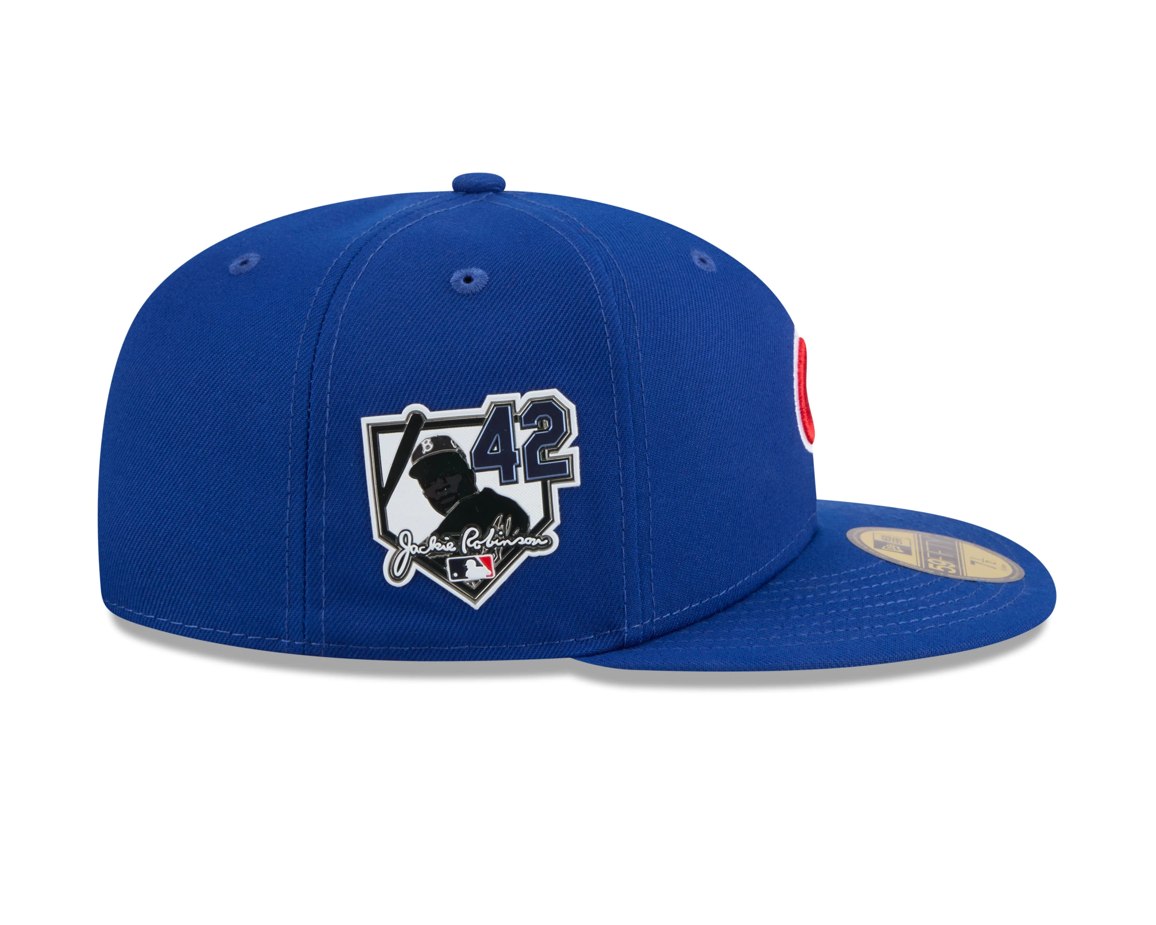 Adult Chicago Cubs New Era Blue 2026 Jackie Robinson Day Side Patch On Field 59FIFTY Fitted Hat - Men's - Image 4