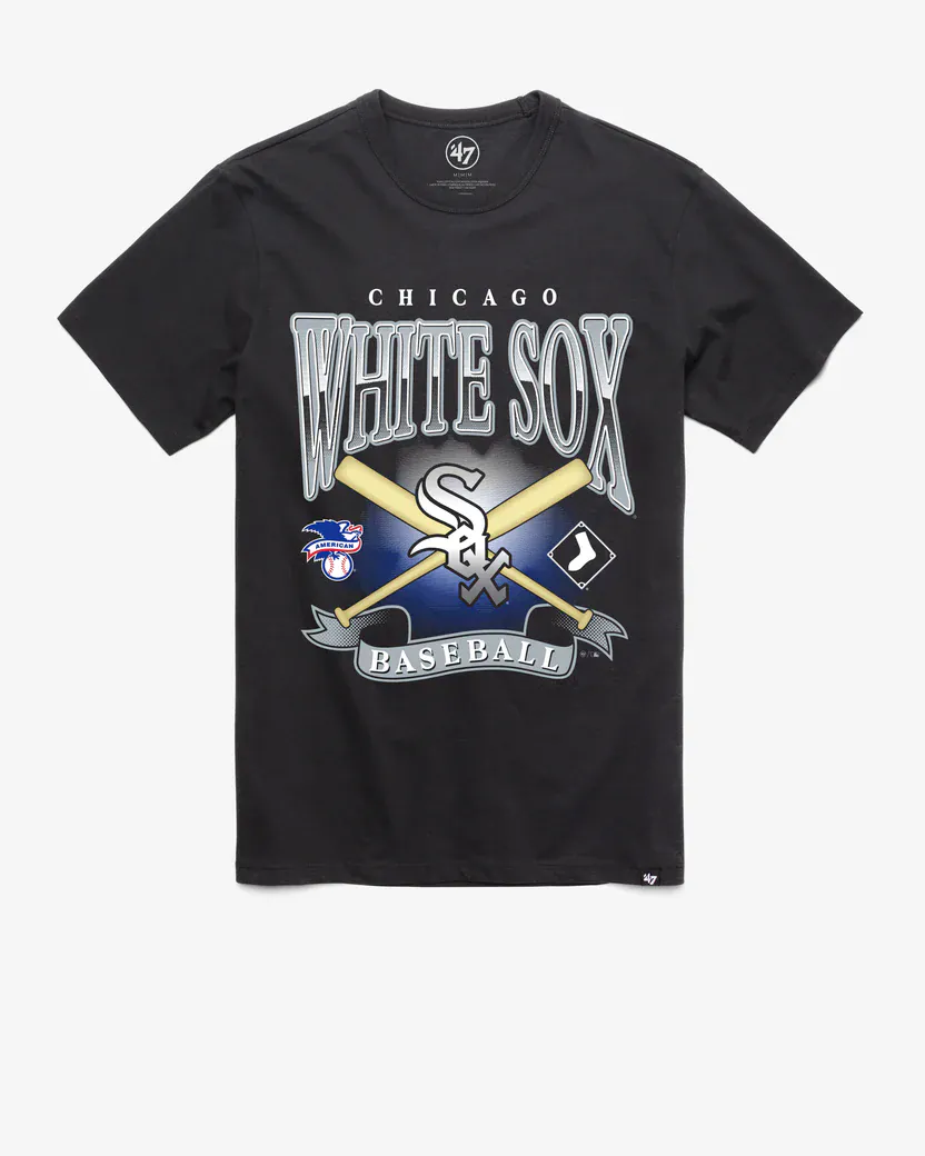 Adult Chicago White Sox '47 Navy Chrometown Cross Bats Franklin T-Shirt - Men's