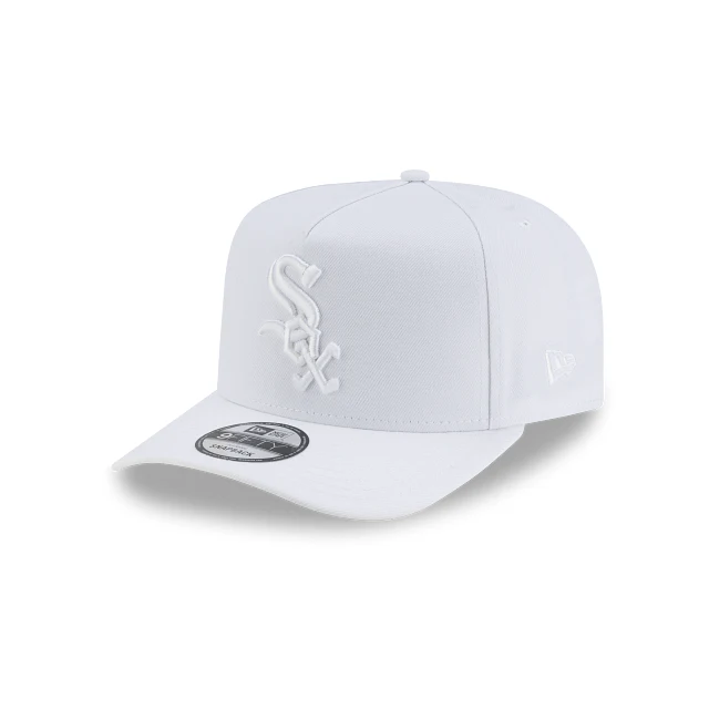 Adult Chicago White Sox New Era All White Poly A-Frame 9FIFTY Adjustable Snapback Hat - Men's