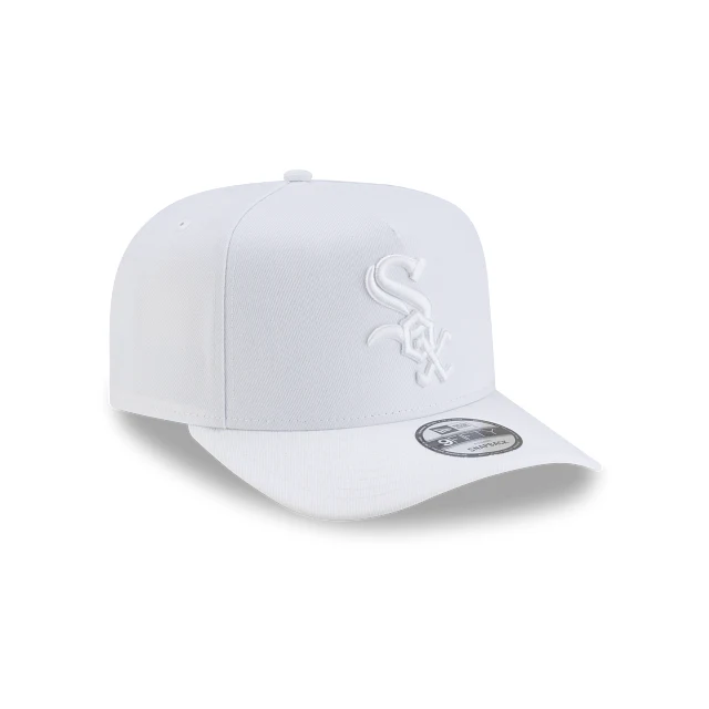 Adult Chicago White Sox New Era All White Poly A-Frame 9FIFTY Adjustable Snapback Hat - Men's - Image 3