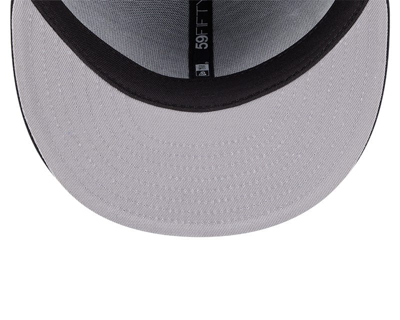 Adult Chicago White Sox New Era Black Overlap 59FIFTY Fitted Hat - Men's - Image 3