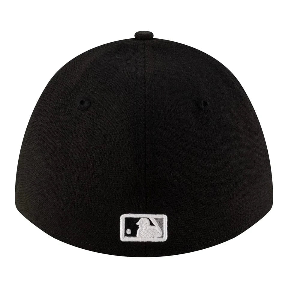 Adult Chicago White Sox New Era Black Player Replica 39THIRTY M-Crown Flex Hat - Men's - Image 4