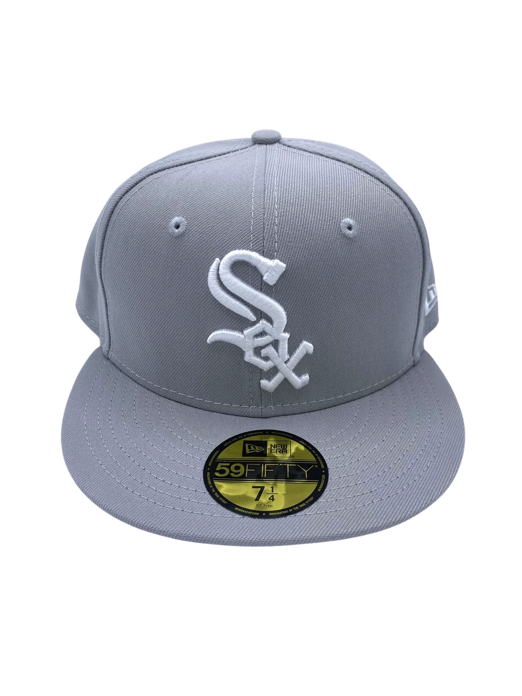 Adult Chicago White Sox New Era Gray/White Basic 59FIFTY Fitted Hat - Men's - Image 3