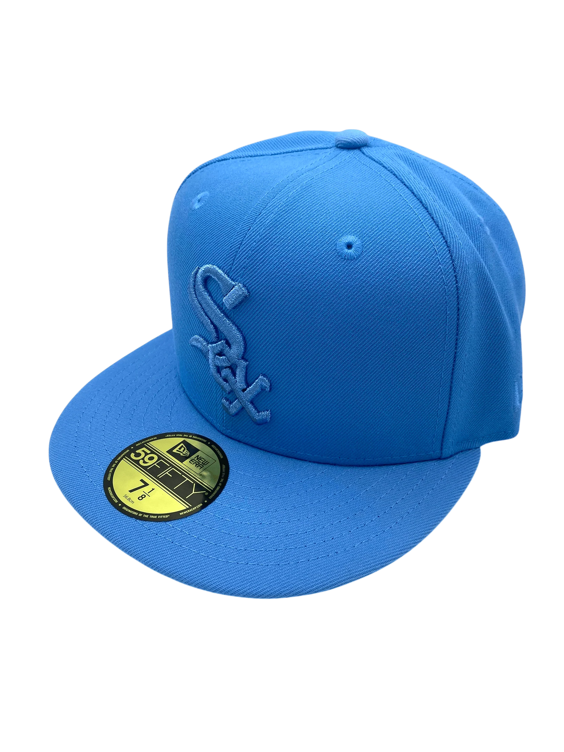 Adult Chicago White Sox New Era Light Blue JFG Custom Side Patch 59FIFTY Fitted Hat - Men's - Image 6