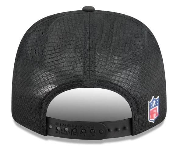 Adult Cincinnati Bengals New Era Black 2025 NFL Sideline 9SEVENTY Adjustable Trucker Hat - Men's - Image 2