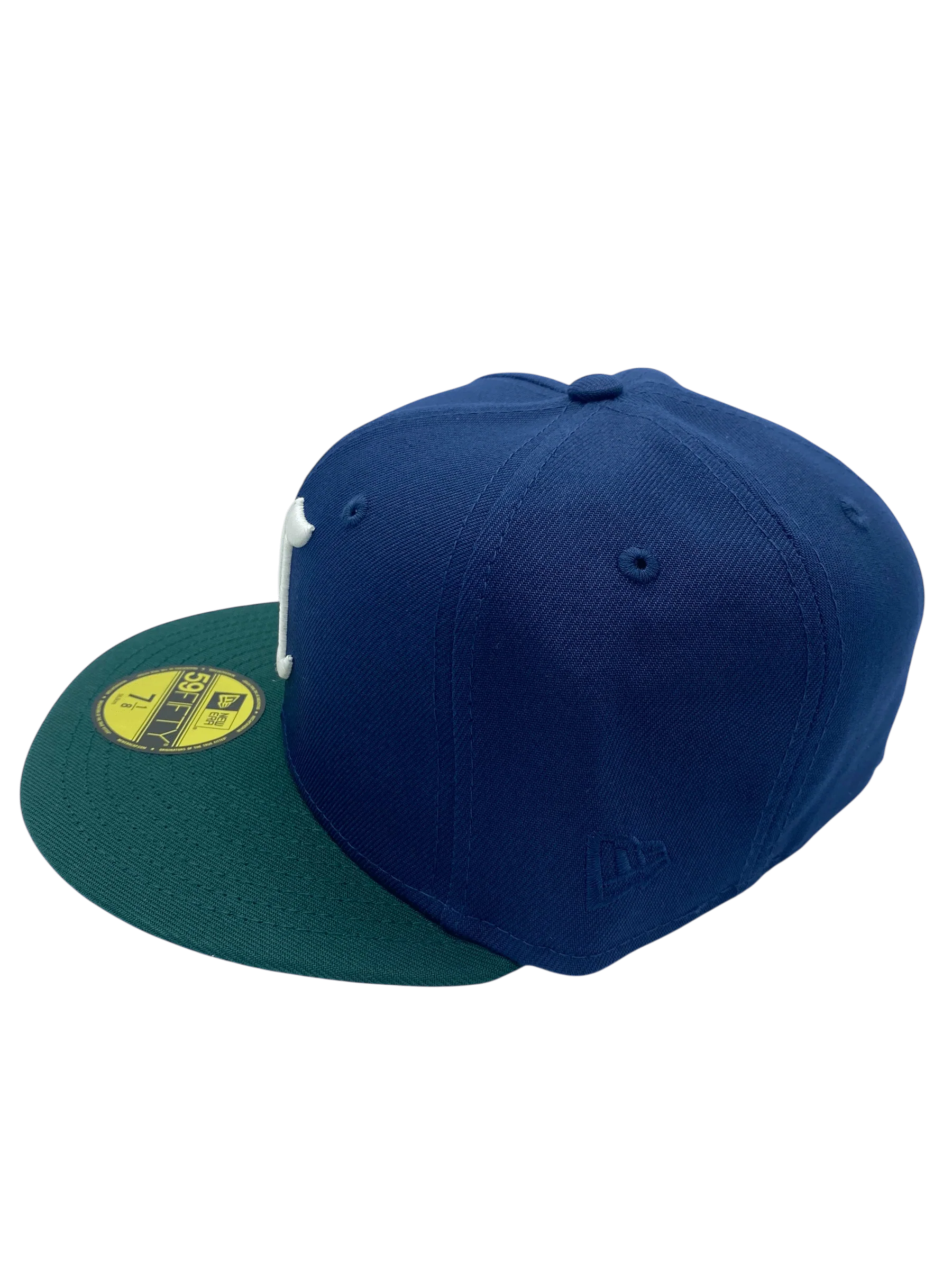Adult Cincinnati Reds New Era Navy/Green Red Stock Side Patch 59FIFTY Fitted Hat - Men's - Image 6