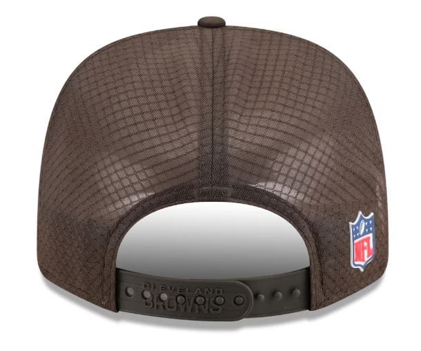 Adult Cleveland Browns New Era Brown 2025 NFL Sideline 9SEVENTY Adjustable Trucker Hat - Men's - Image 2